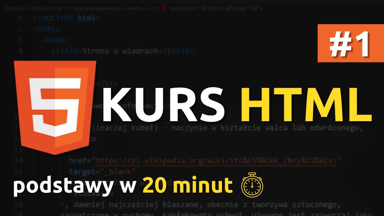 Podstawy HTML w 20 minut 🌐 | Pełny kurs HTML i CSS #1 [2024]