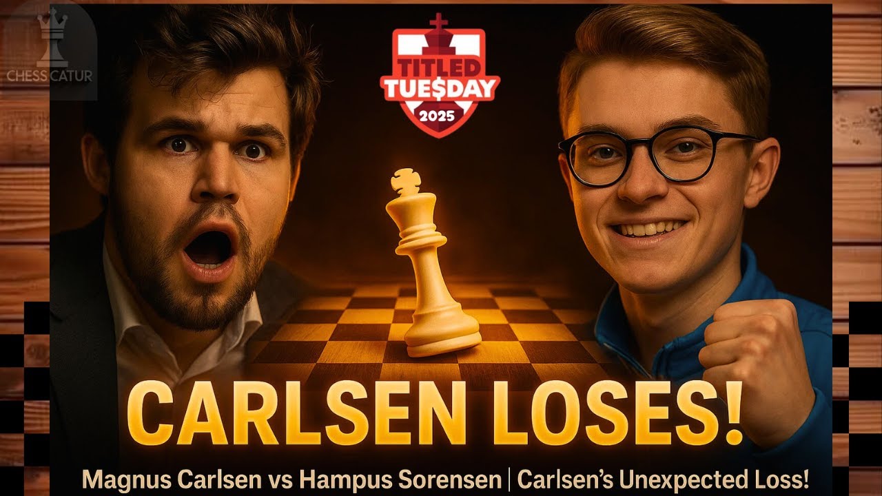 Magnus Carlsen vs Hampus Sorensen🔹Titled Tuesday April 2025🔹Carlsen Shocked by Sorensen❗
