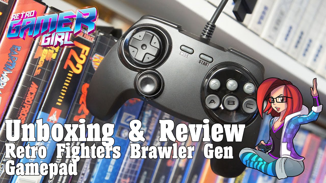 Retro Fighters Brawler Gen Sega Mega Drive & Saturn Gamepad Unboxing & Review