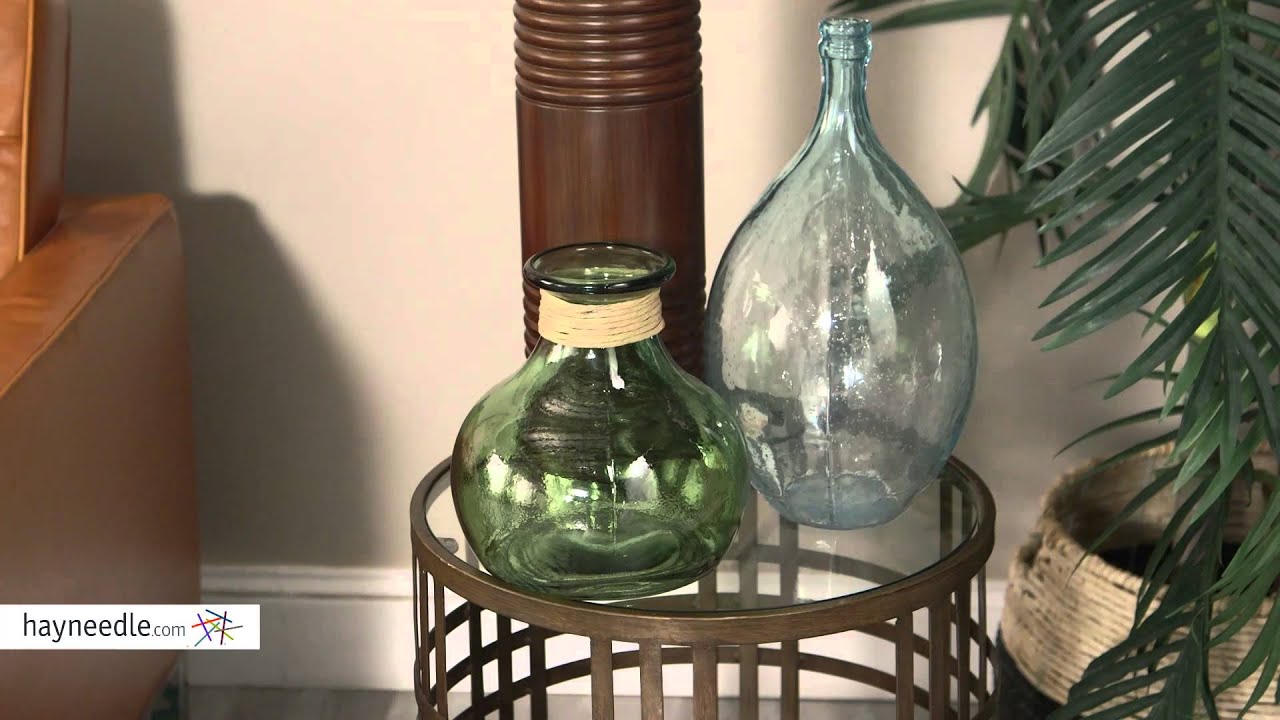 InnerSpace Barrel Accent Table with Weave - Antique Gold - Product Review Video