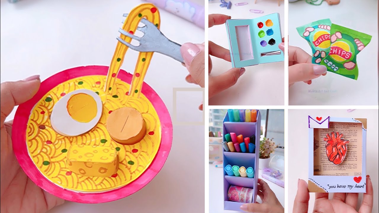 DIY miniature Paper Craft | Easy Paper Crafts ideas #shorts #art