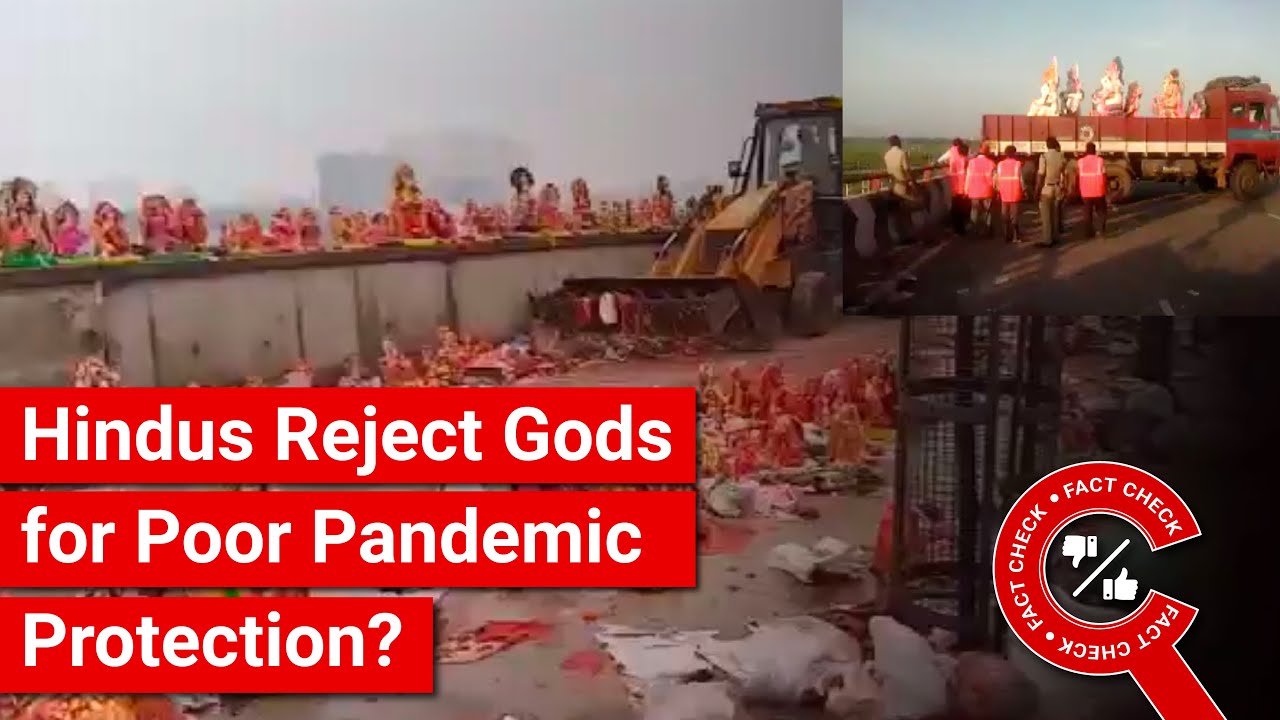 FACT CHECK: Does Video Show Hindus Throwing Idols as Gods Failed to Protect from COVID-19?