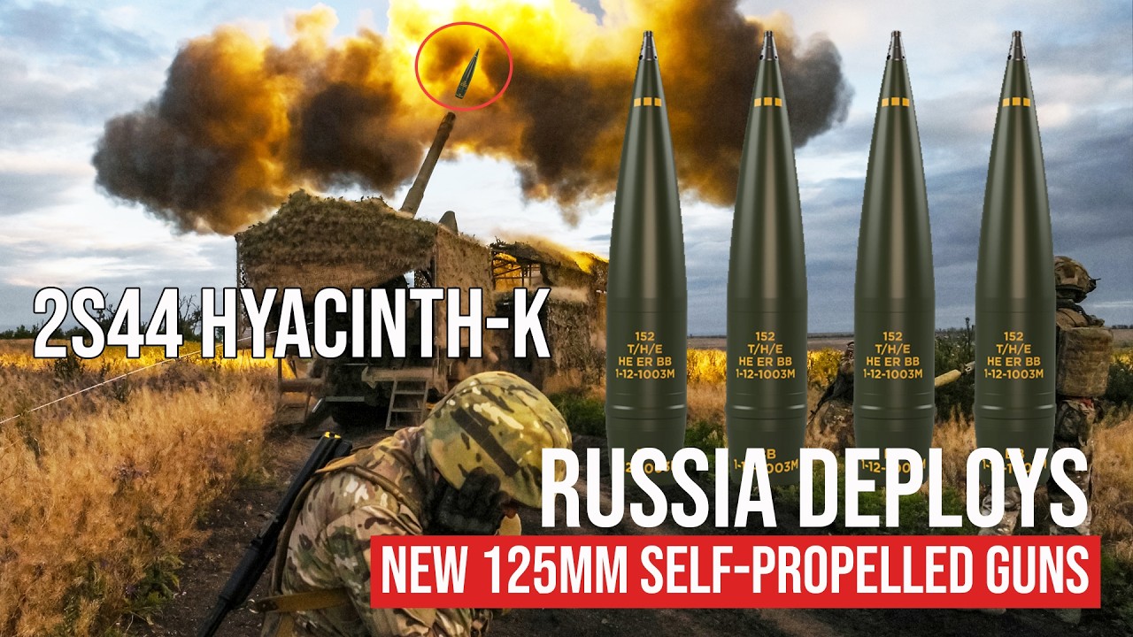 Россия поставила мощные новые самоходные артиллерийские установки 2С44 «Гиацинт-К» для прорыва об...