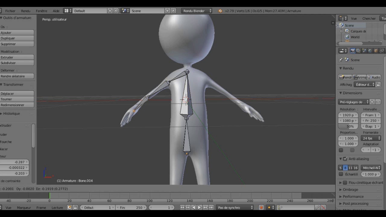 RIGGER UN PERSONNAGE BLENDER