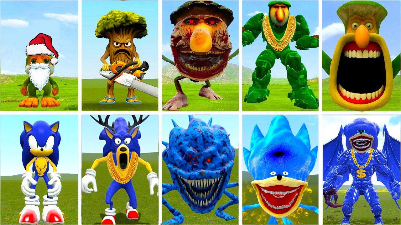 I DISCOVERED NEW EVOLUTIONS OF MONSTER BRRBRR PATAPIM VS MONSTER KING SONIC GODZILLA IN GARRY'S MOD