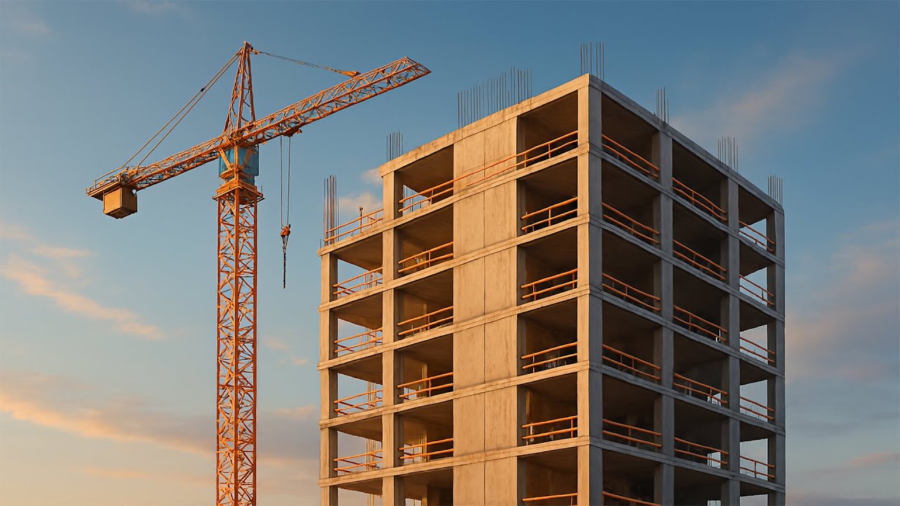 Строим МНОГОЭТАЖКУ в Construction Simulator: от котлована до новоселов!