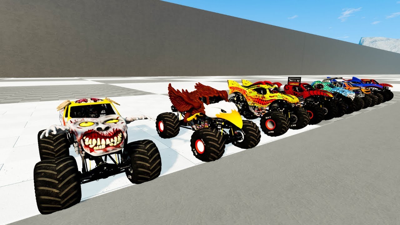 Epic Monster Truck Jumps & Crashes at High Speed | BeamNG Drive #045