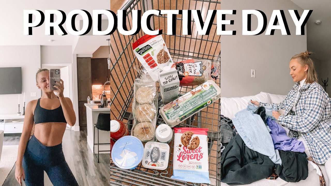 PRODUCTIVE DAY IN MY LIFE (GROCERY SHOPPING, WORKING OUT, DOING LAUNDRY)