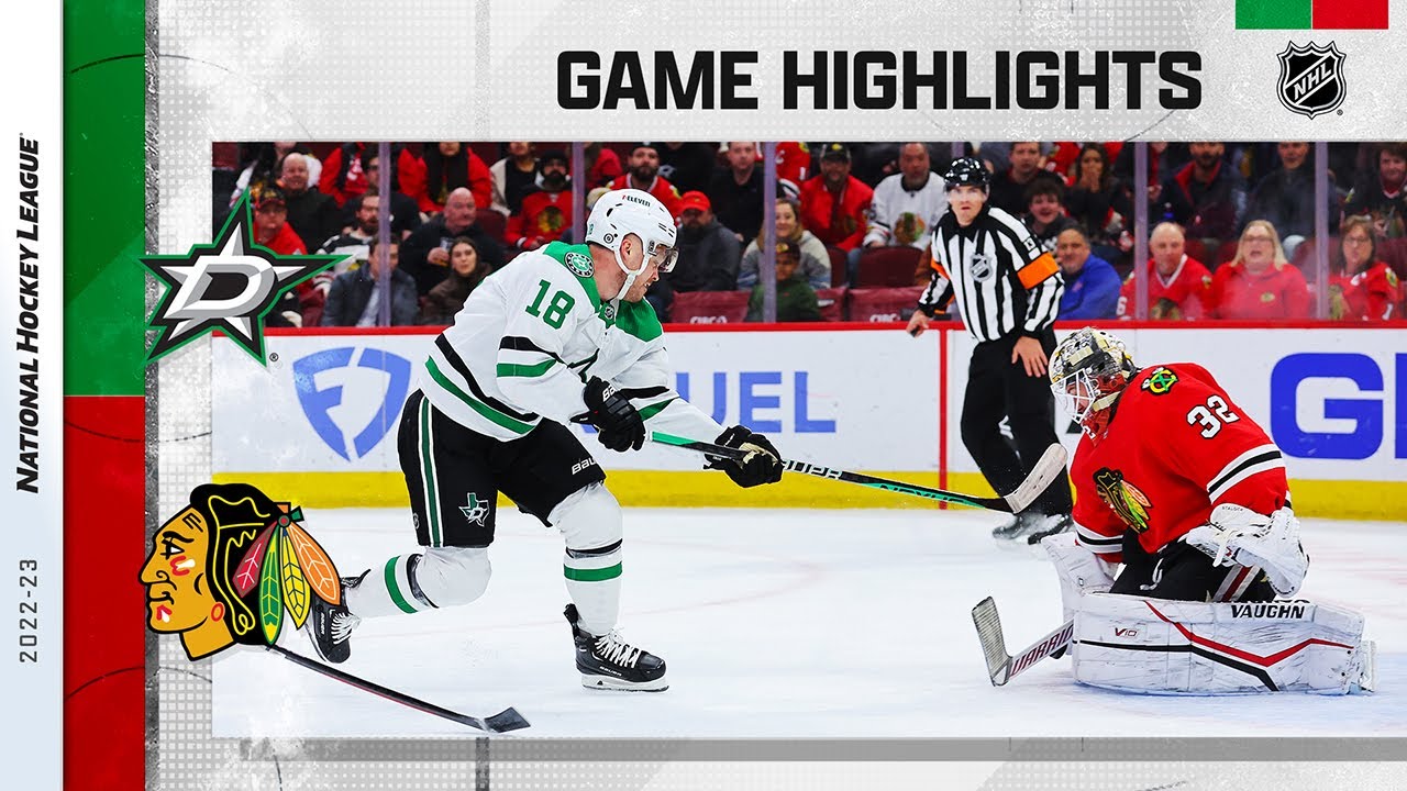 Stars @ Blackhawks 3/28 | NHL Highlights 2023
