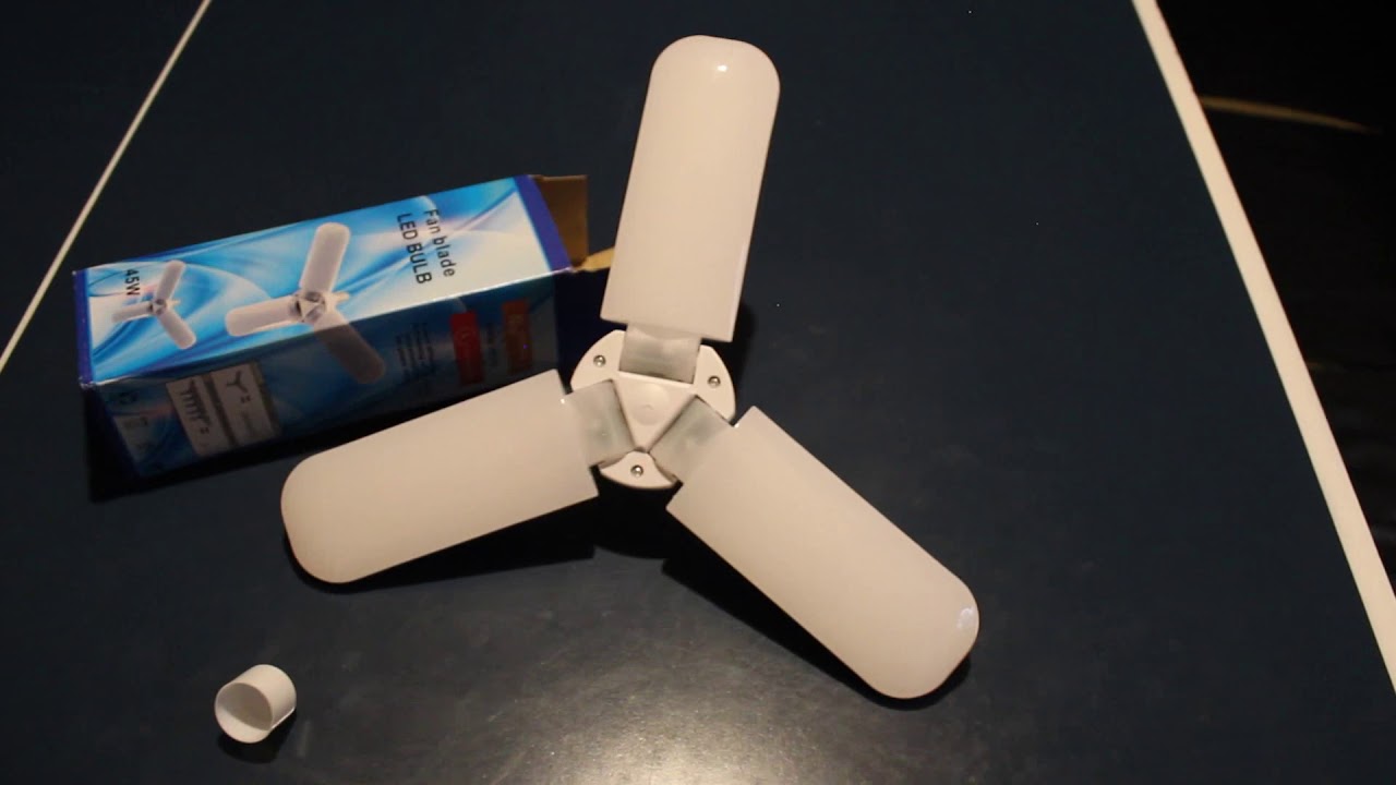 Foldable Fan Blade LED Bulb 45W short review