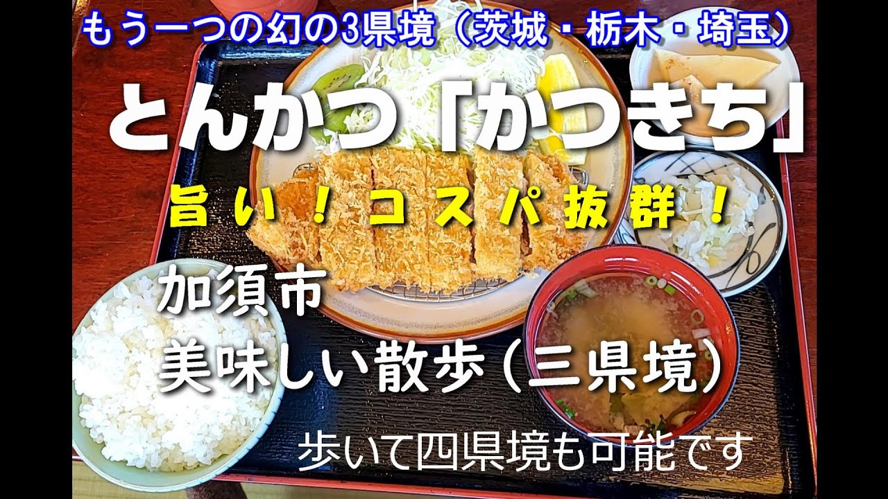 加須市 とんかつ「かつきち」グルメ＆三県境散策（幻の三県境・4県散歩コース）#とんかつ