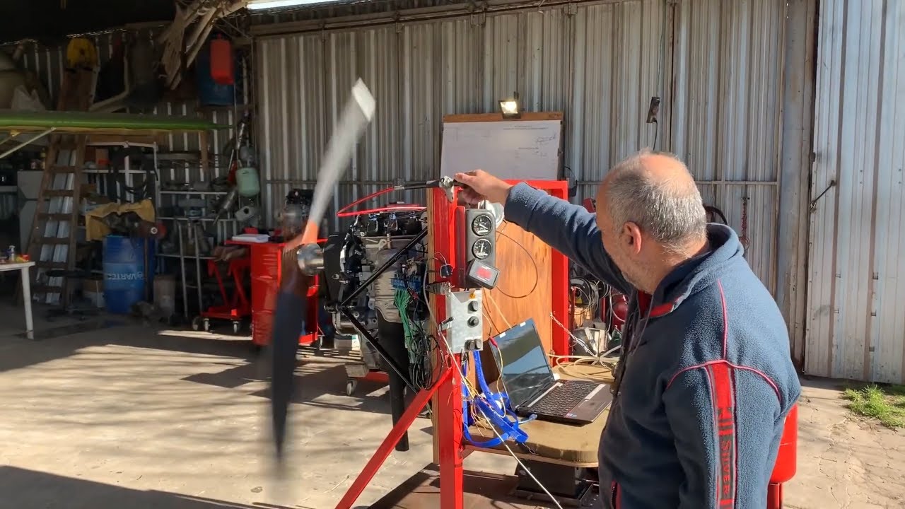 Banqueando motor Honda Fit aeronautizado por MSAviones - F&aacute;cil MS 1/3 Avi&oacute;n Experimental Argentino