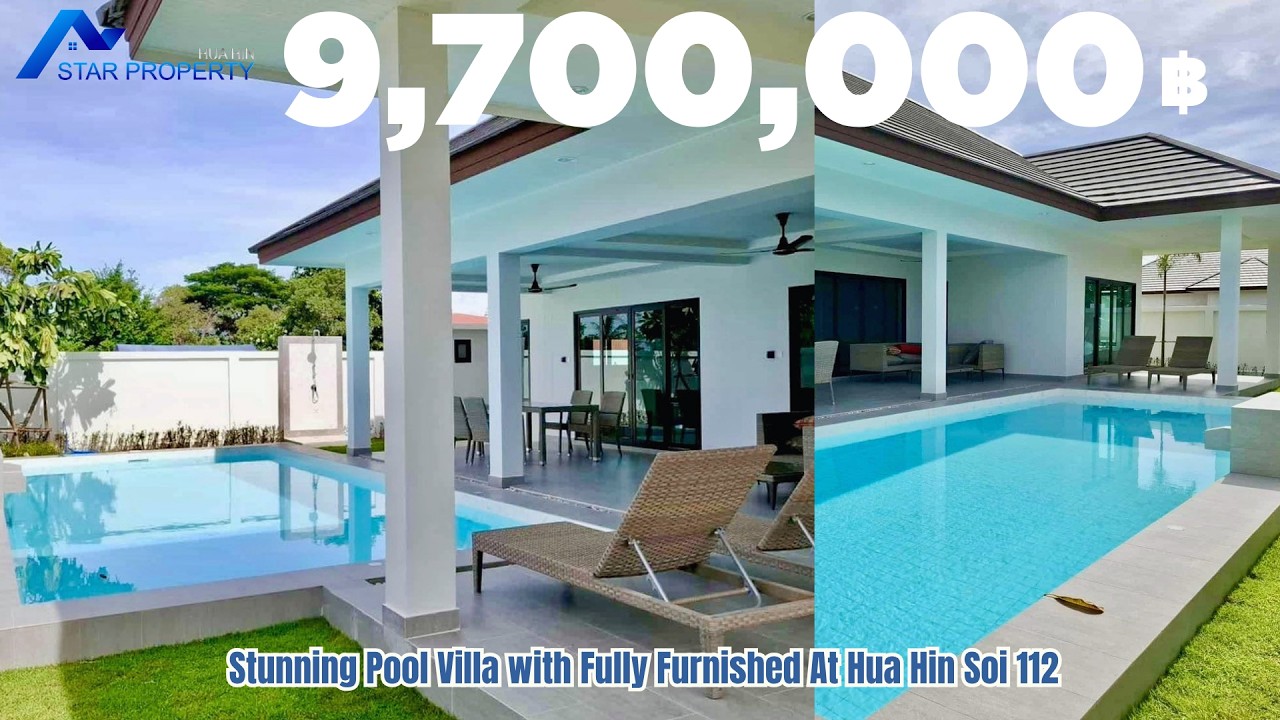 [EP115]🏡7,990,000 THB Stunning Pool Villa With Fully furnished At Hua Hin Soi 112