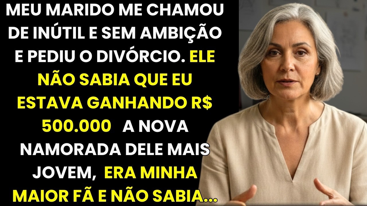 Eu estava ganhando 500 mil reais, em segredo quando meu marido me pediu o divórcio  Ele disse que