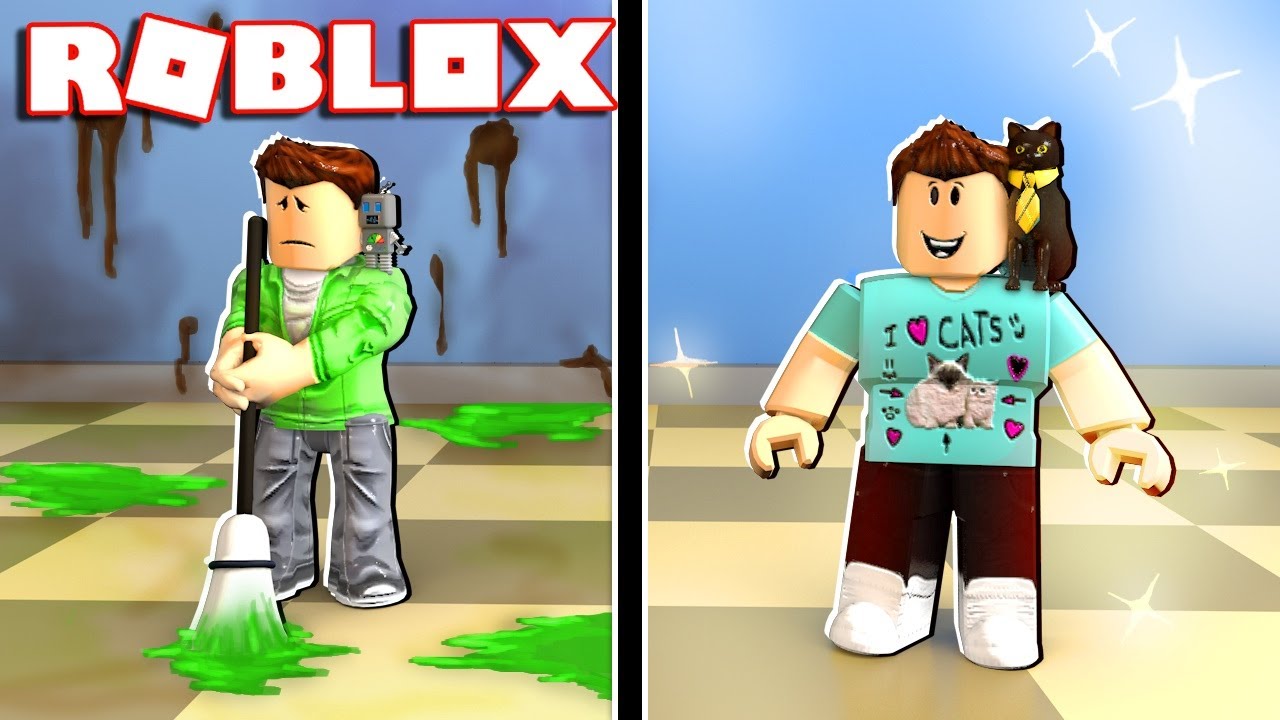 Roblox Adventures - CAN YOU CLEAN THE NASTY ROOM IN ROBLOX! (Cleaning Simulator)