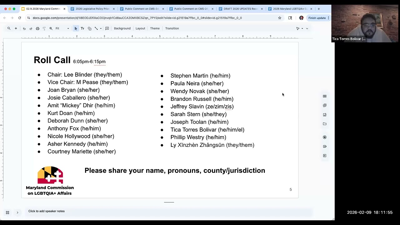 2/9/26 LGBTQIA+ Commission Meeting