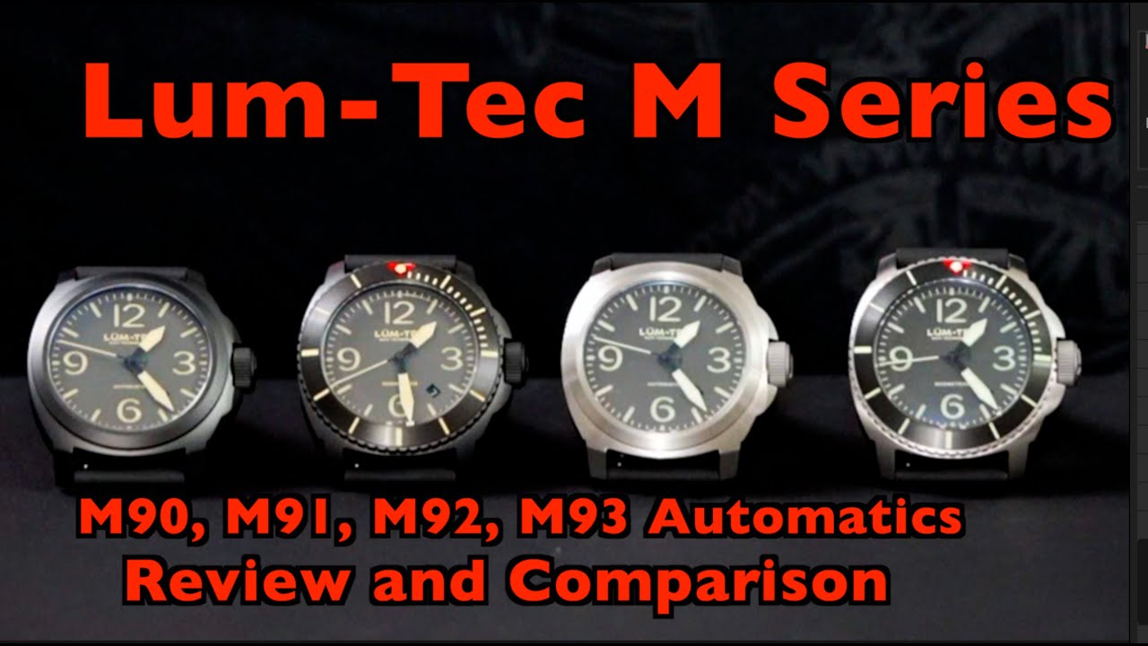 Lum-Tec M Series Watch Review and Comparison, M90, M91, M92, M93 Automatics
