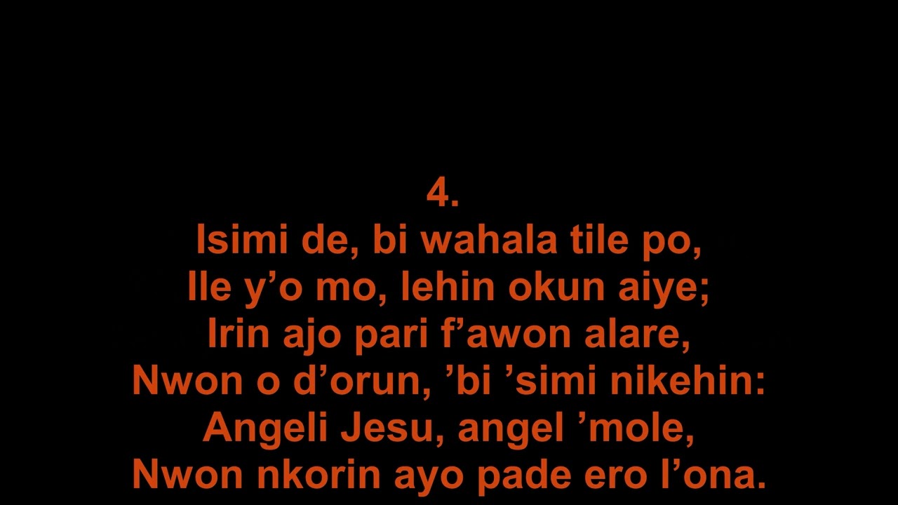 Gbo Okan Mi /Hark! Hark, My Soul (Faber) Yoruba