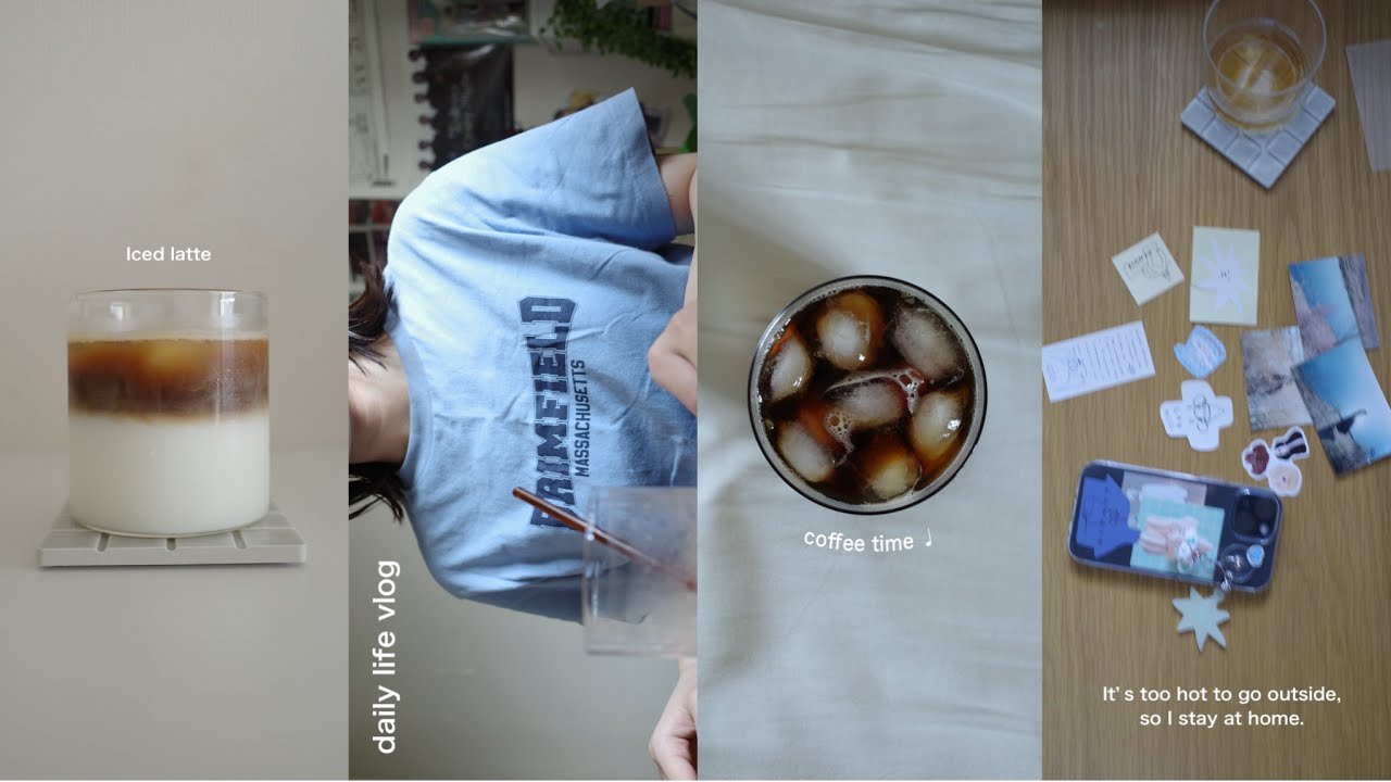 [ vlog ] 暑くて外に出られないのでお家で楽しむ休日🥣｜編み物でメッシュバッグ, newカメラ紹介, ベーグル作り, homebody diaries