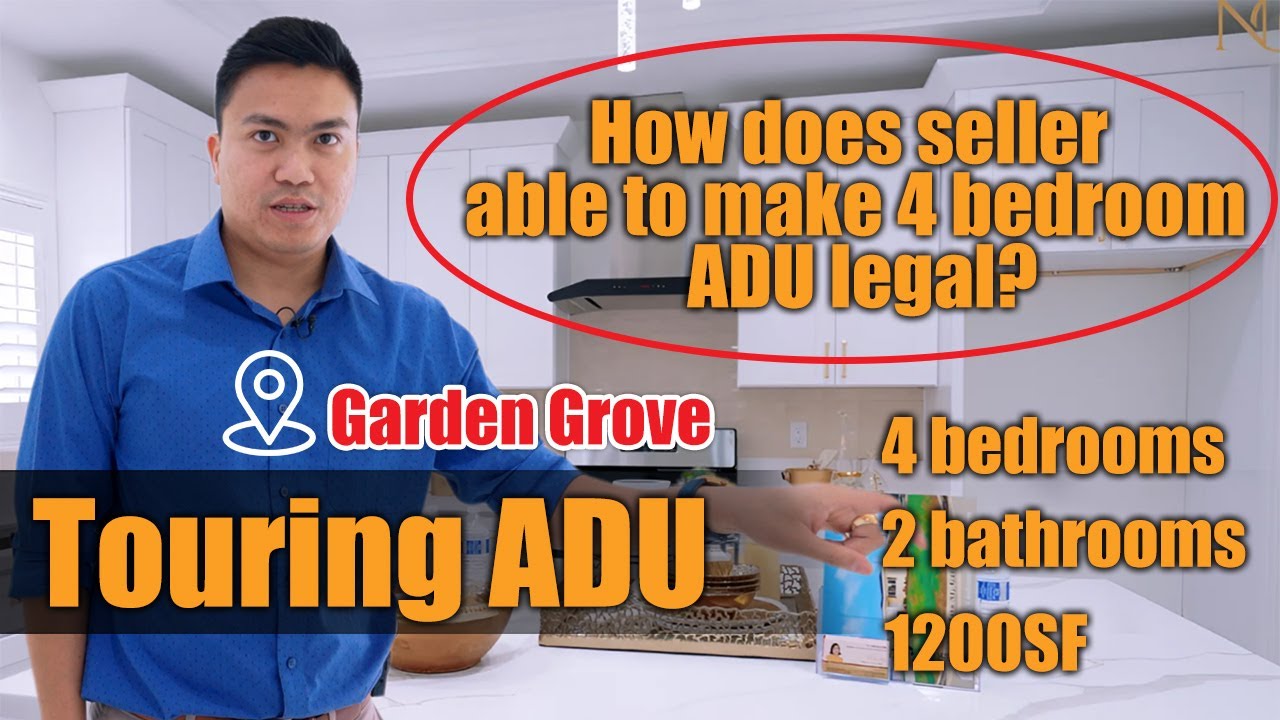 Touring ADU with 4 bedrooms, 2 bathrooms , 1200SF in Garden Grove || Orange County House