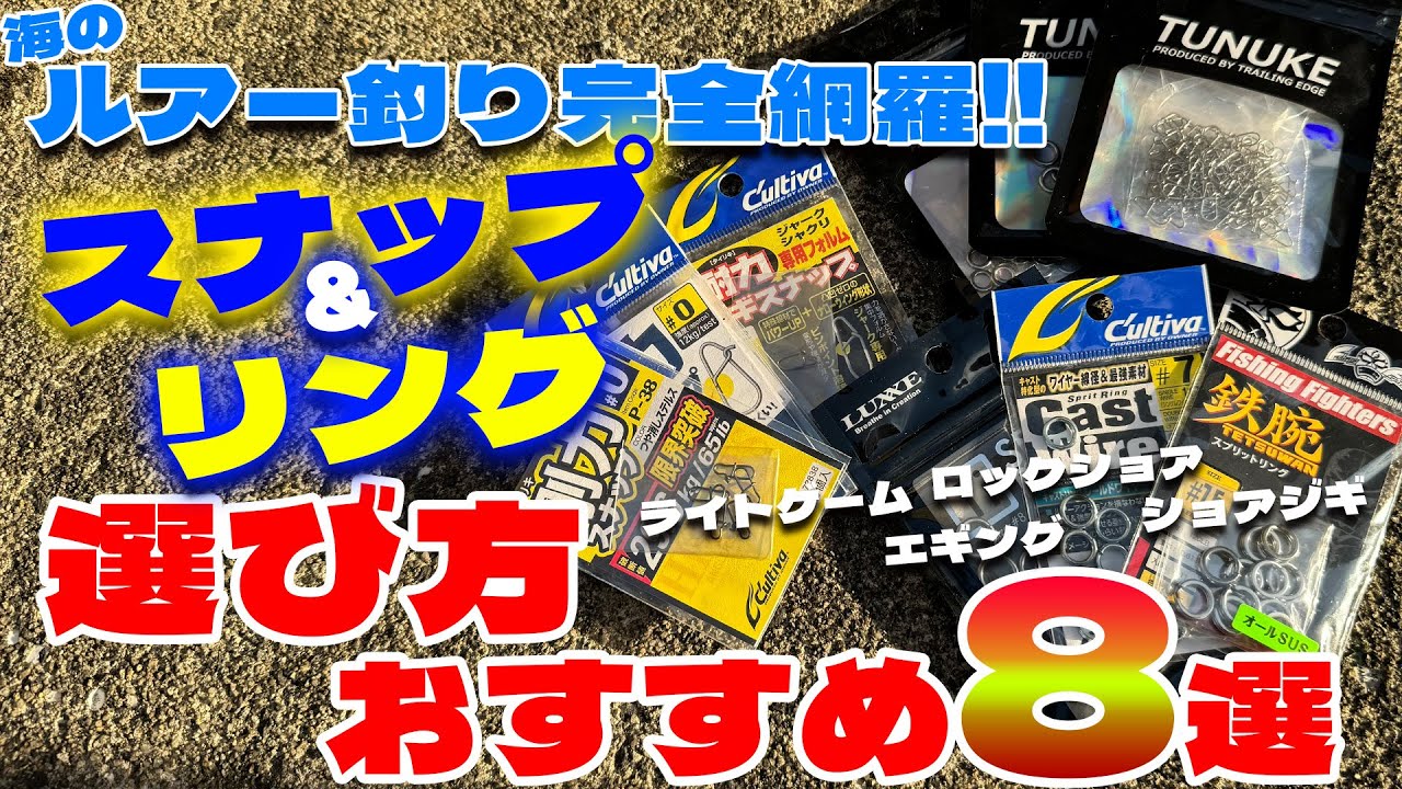 【完全版】ルアー釣り完全網羅！スナップ&リングの選び方とおすすめ8選！