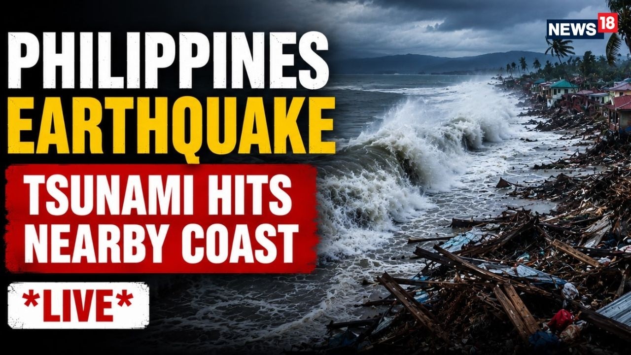 WATCH LIVE | Philippines Earthquake Today: Tsunami Hits Coastline After Deadly 7.8 Earthquake | N18G
