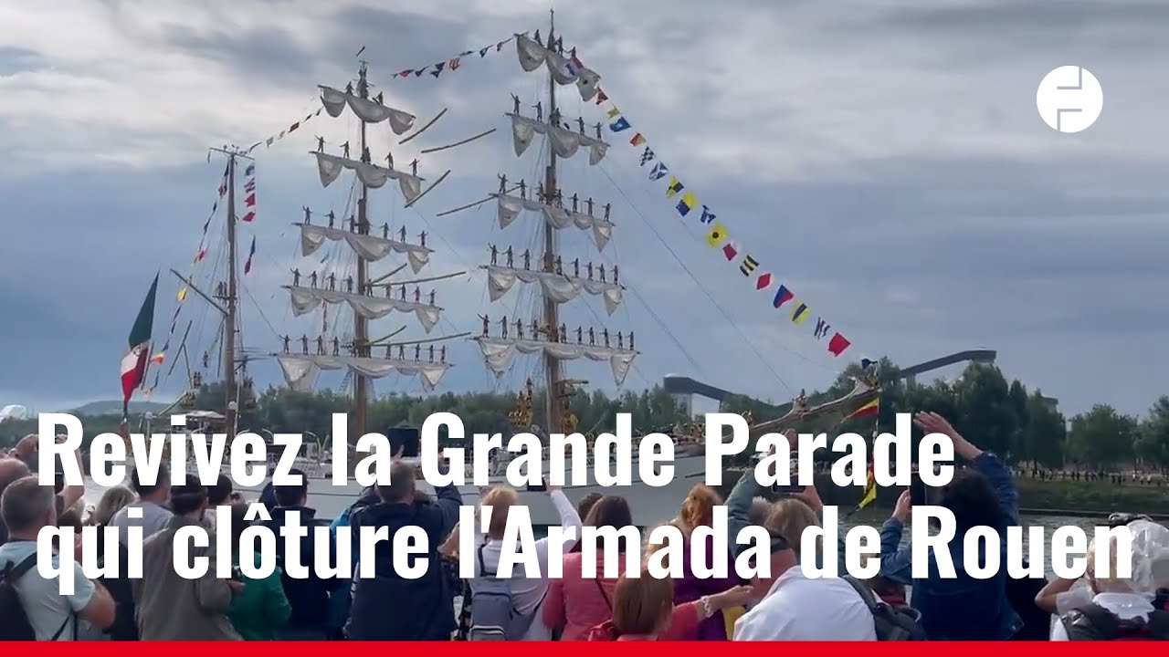 Armada de Rouen : les images de la Grande parade sous la pluie