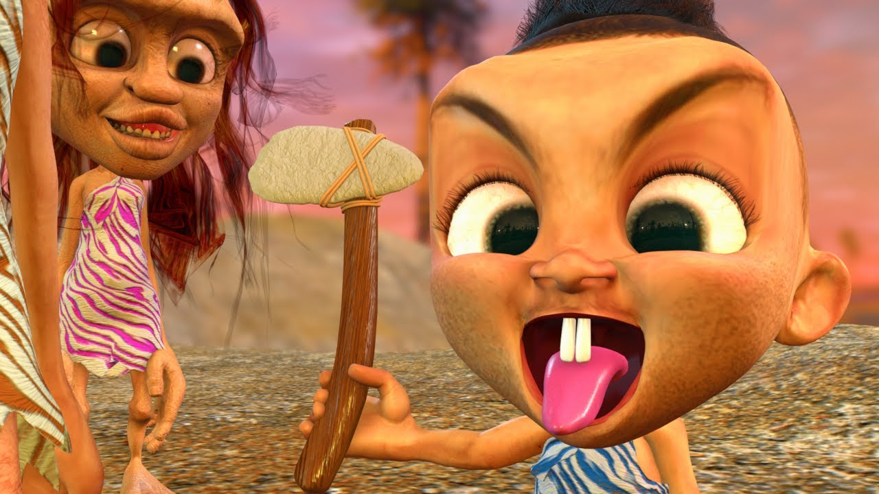 [Funny Cartoon] Crazy Cave Boy gets his first stone axe