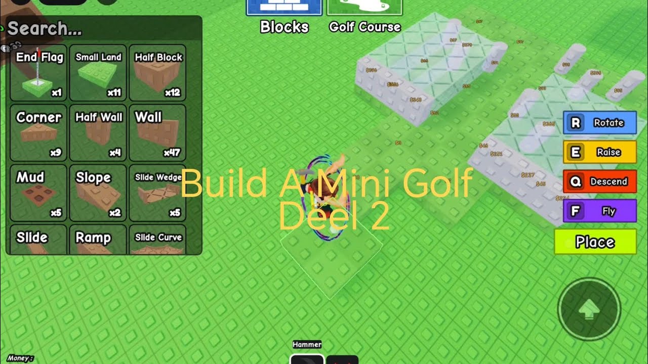 Nog grotere Golf Baan maken in Build A Mini Golf! (Deel 2)