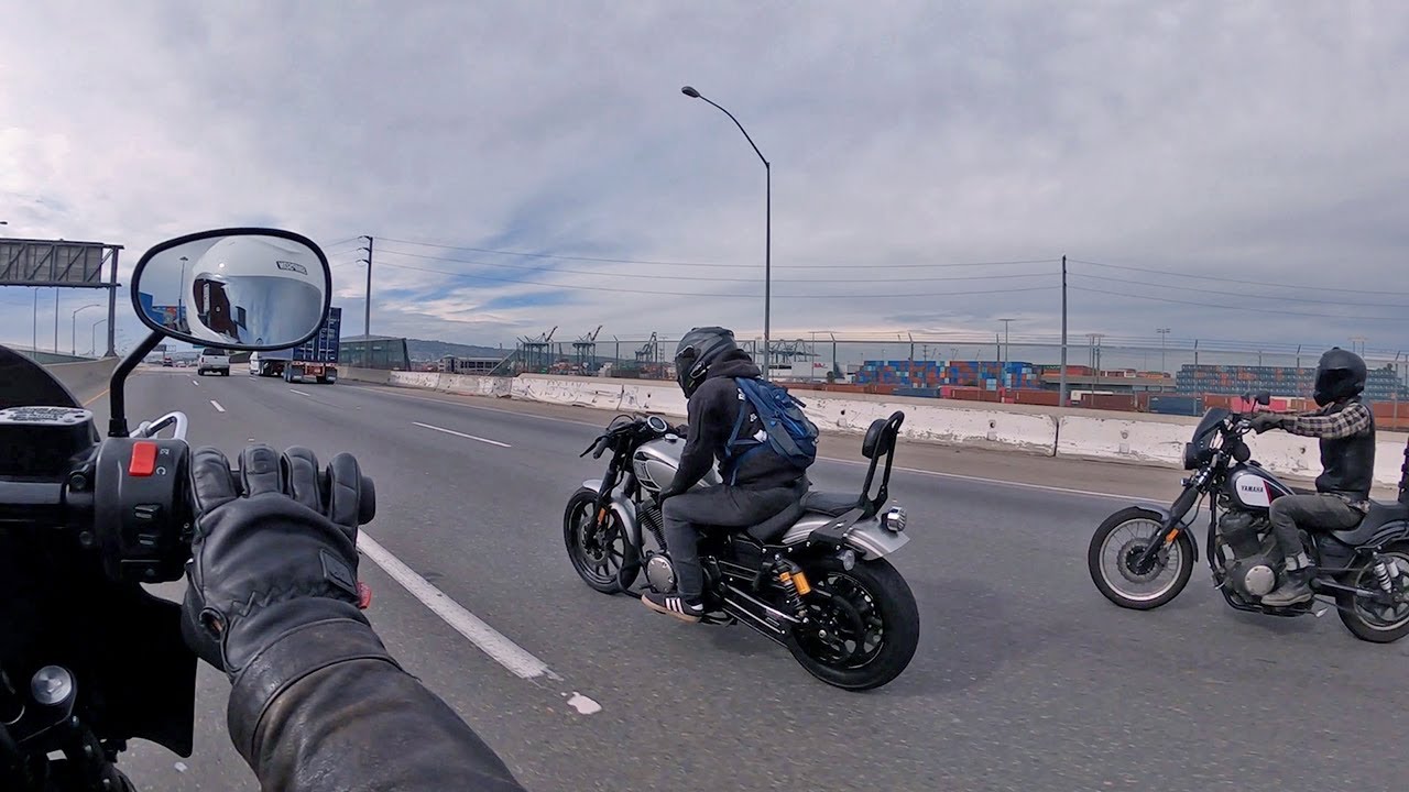 Cruising around on our Yamaha Bolts - Long Beach / San Pedro