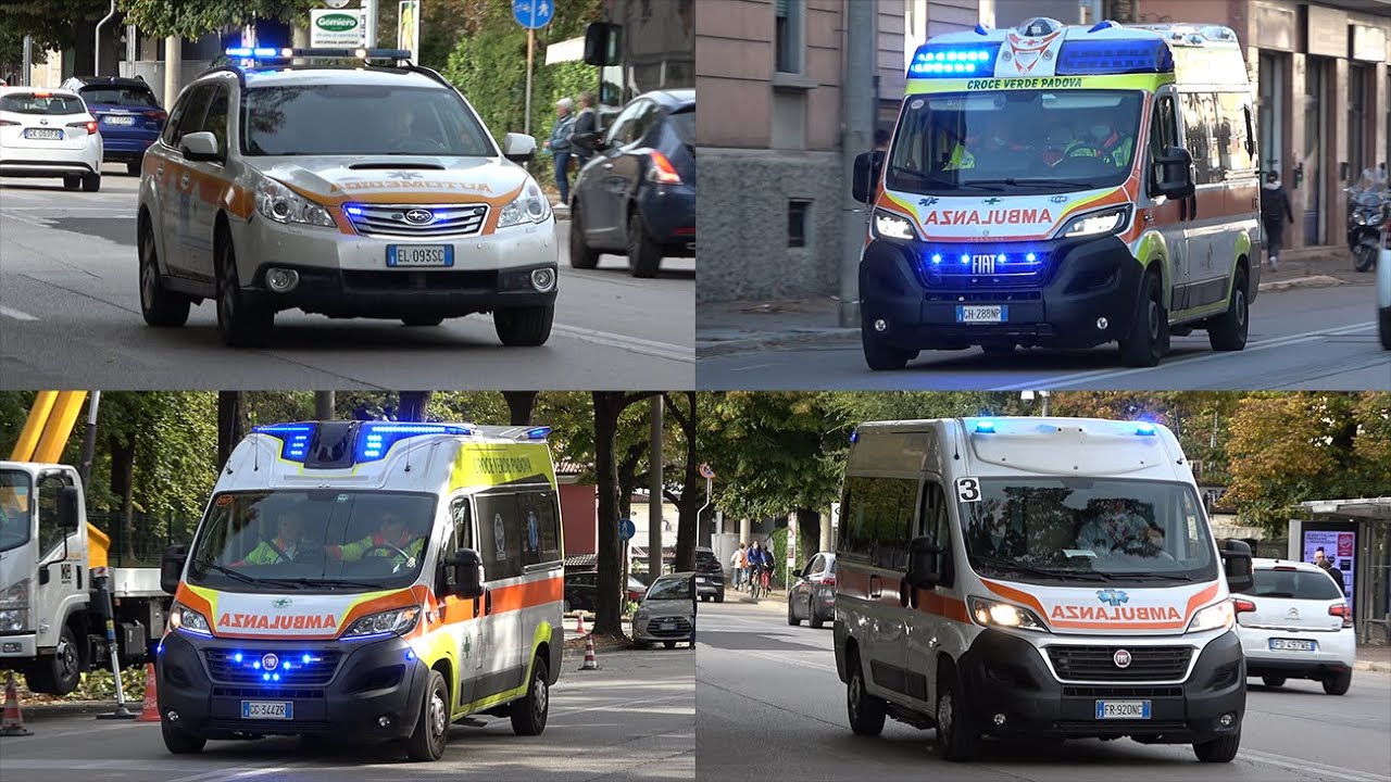 Ambulanze Croce Verde Padova e Limena + Trasporto Organi Croce Verde Adria + Trasporti interni