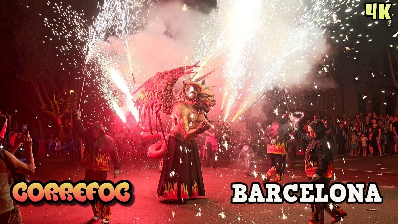 Correfoc y Tabalada | Fiesta Mayor de Gracia 2025 Barcelona 4K