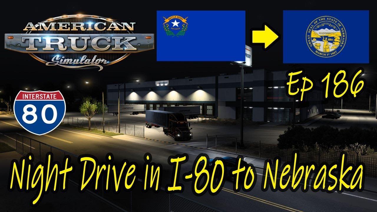 Night Drive in I-80 to Nebraska|American Truck simulator Career Mode Ep186 #americantrucksimulator