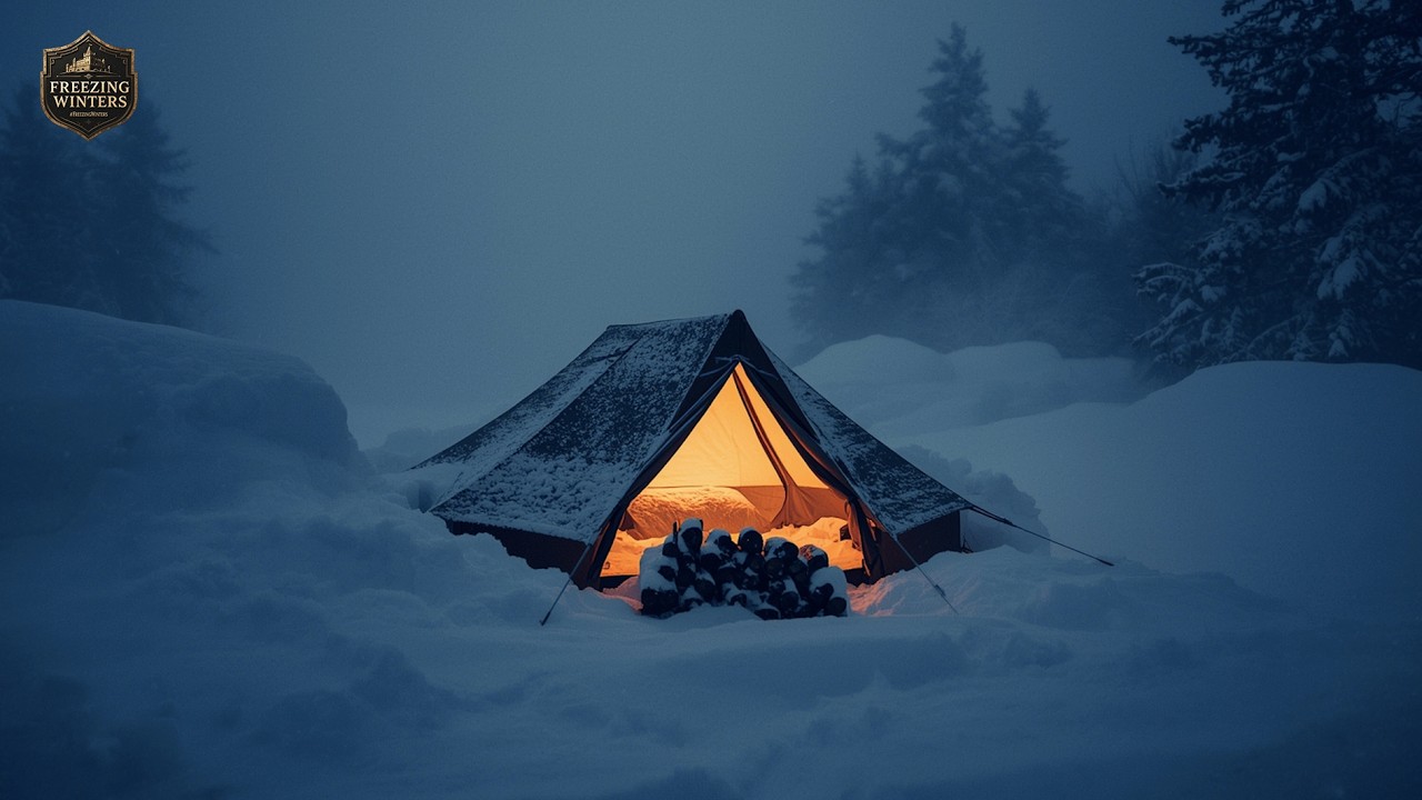 Deep Relaxing Sleep with Soft Wind and Snow ❄️ Gentle Blizzard Sounds for Stress Relief