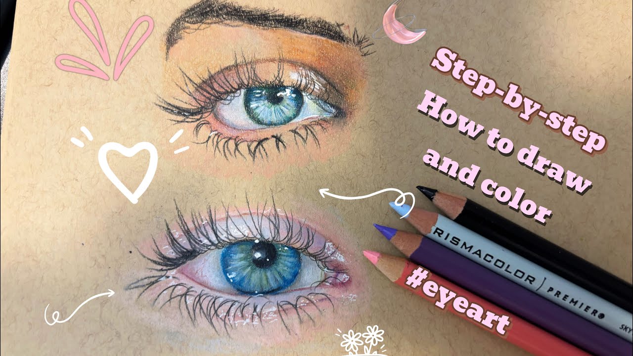 Drawing a Realistic Blue Eye ✨ Colored Pencil Tutorial