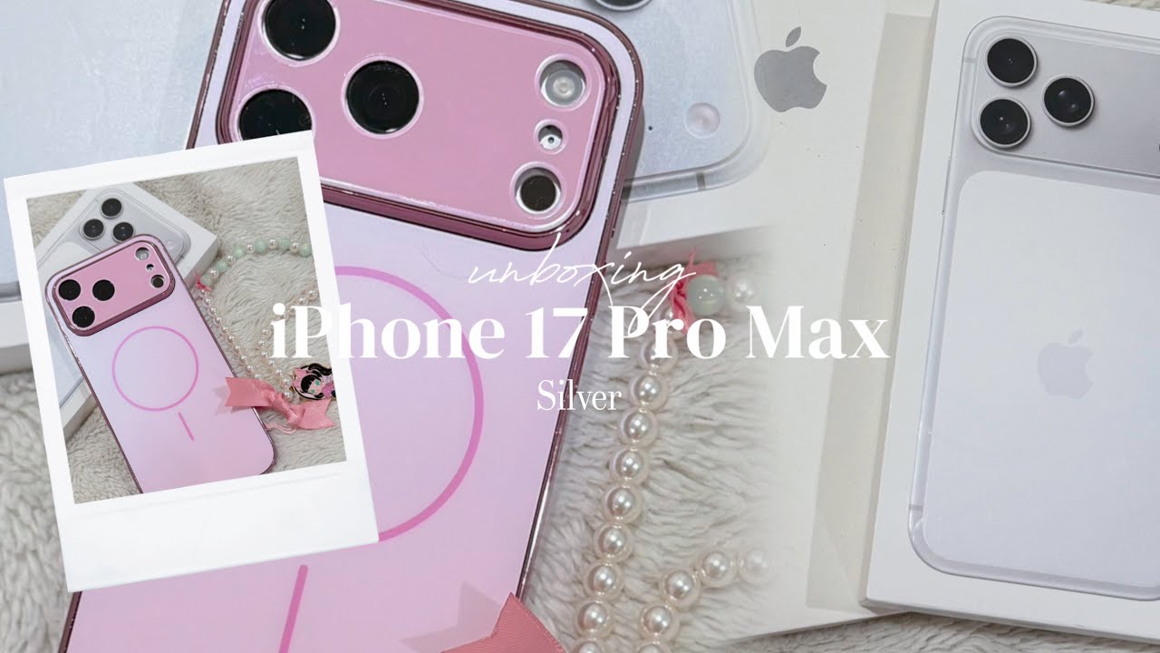 iPhone 17 Pro Max Unboxing Aesthetic (Silver) + Come watch me struggle filming this unboxing