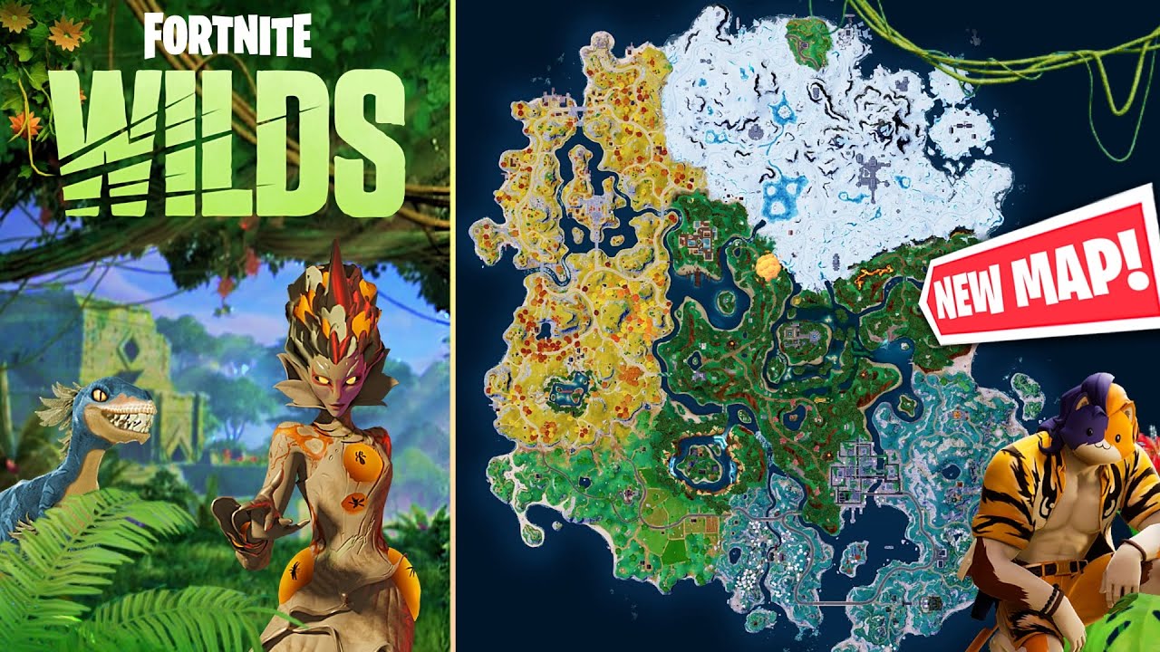 Fortnite Chapter 4 Season 3 WILDS Map Concept • The Jungle Rises