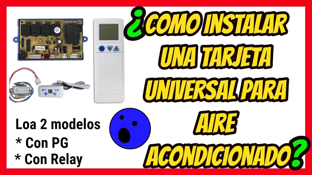 Como instalar placa ó tarjeta universal a aire acondicionado split✅ placa universal para A/C ✅