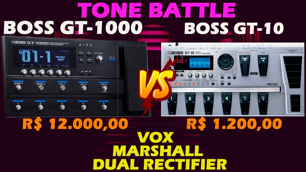 GT 1000 VS GT 10  2023 | BOSS GT-1000 VS BOSS GT-10 | DUELO 2023 | VOX | MARSHALL | DUAL RECTIFIER