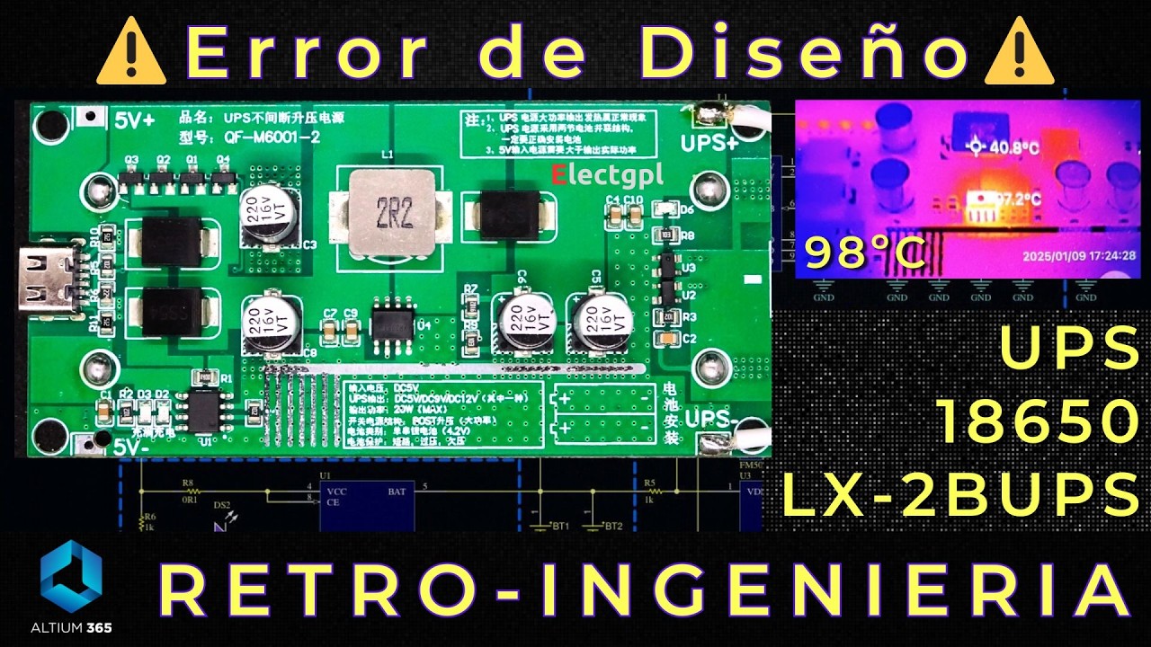 ⚠️mini UPS mal Diseñado⚠️ LX-2BUPS 5V a 12V para Modem | Sponsor Altium365