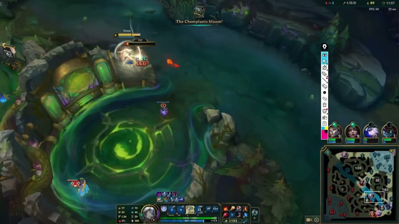 Bronze Diana vs Warwick mechanics too bad