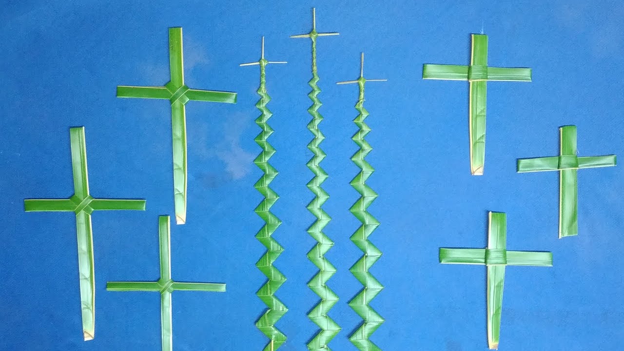 DIY PALM CROSS/HOW TO MAKE A CROSS FROM NIYOG LEAVES/PALM SUNDAY CROSS CRAFTS