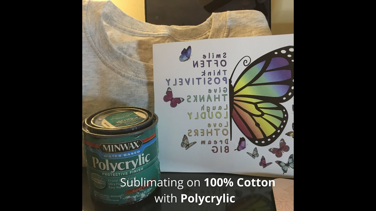 Sublimation on a 100% cotton short using Polycrylic