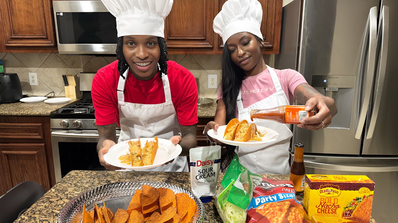 Lil Perfect First Time Making Viral TikTok ROTEL TACOS 🌮
