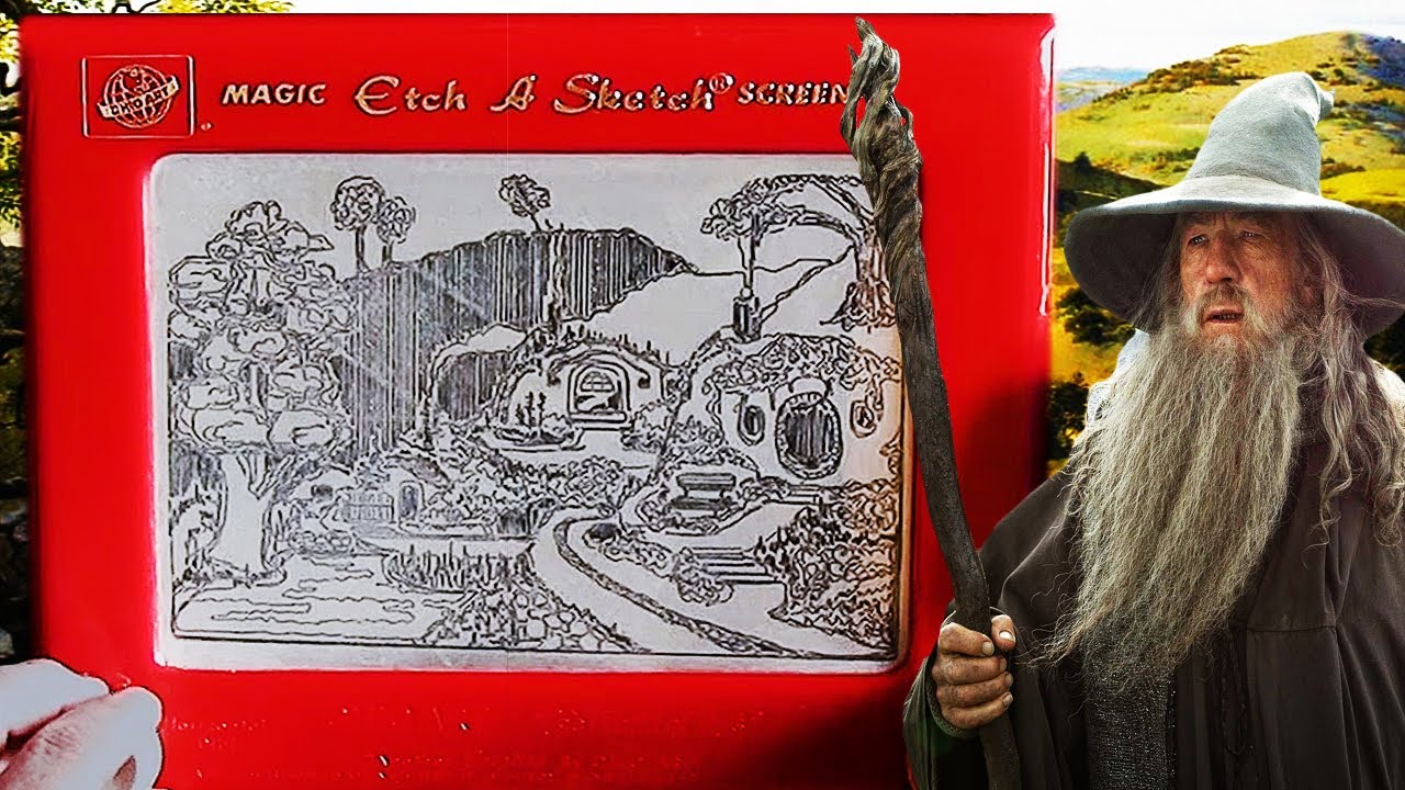 Amazing “The Shire” LoTR Etch-a-Sketch timelapse