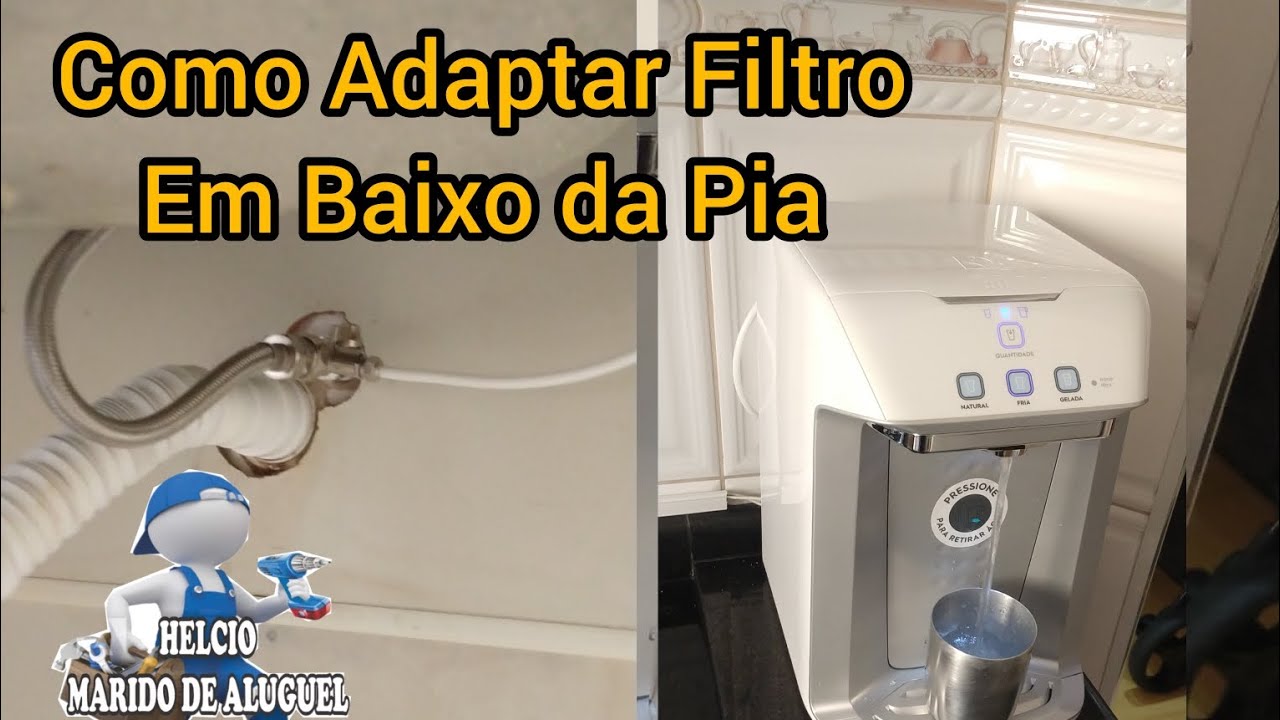 Como Adaptar Filtro em baixo da pia ponto de água