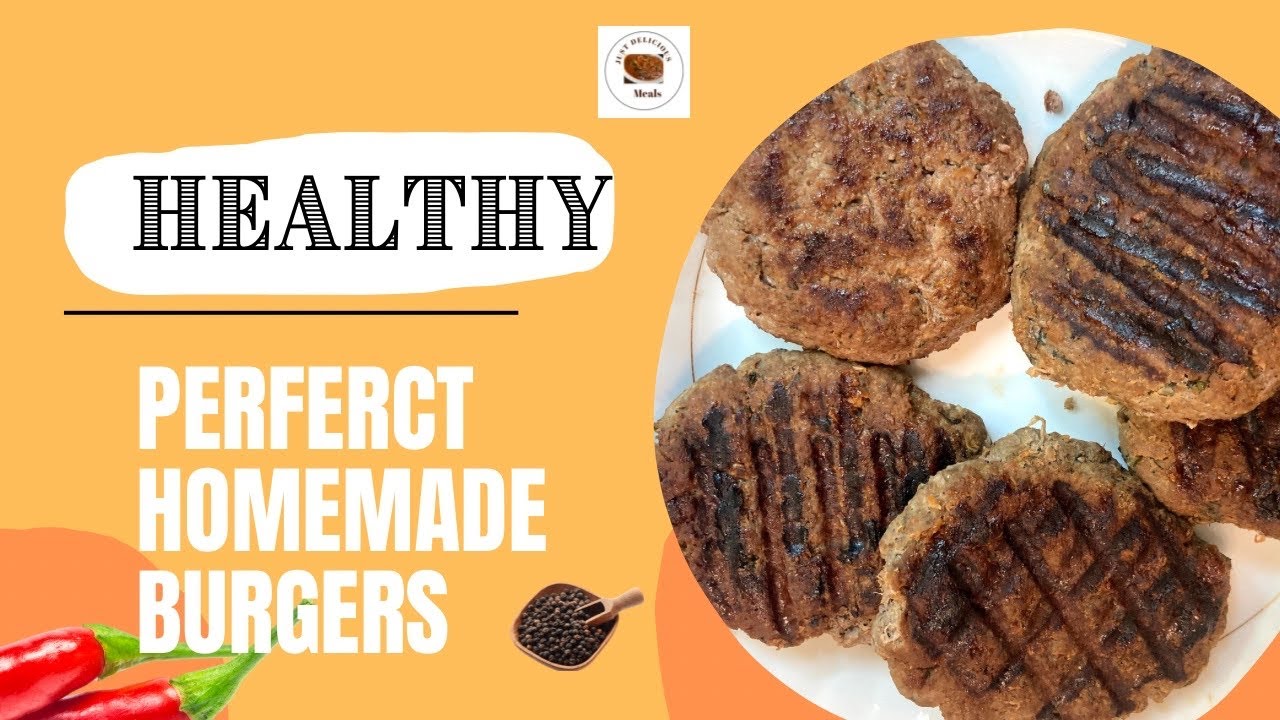 Healthy Perfect homemade burgers cooked in 2 ways