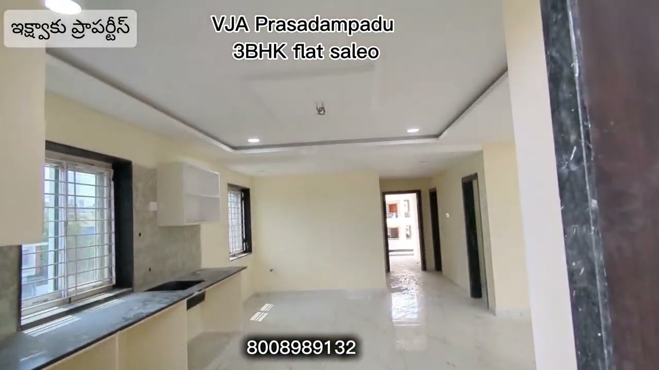 ID NO 21 VJA Prasadampadu 3BHK flat for sale 📞 8008989132