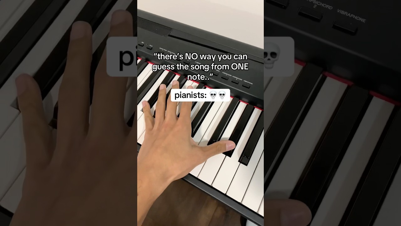 Guess The Song With Only ONE Note.. 😳👀 #piano #pianotutorial