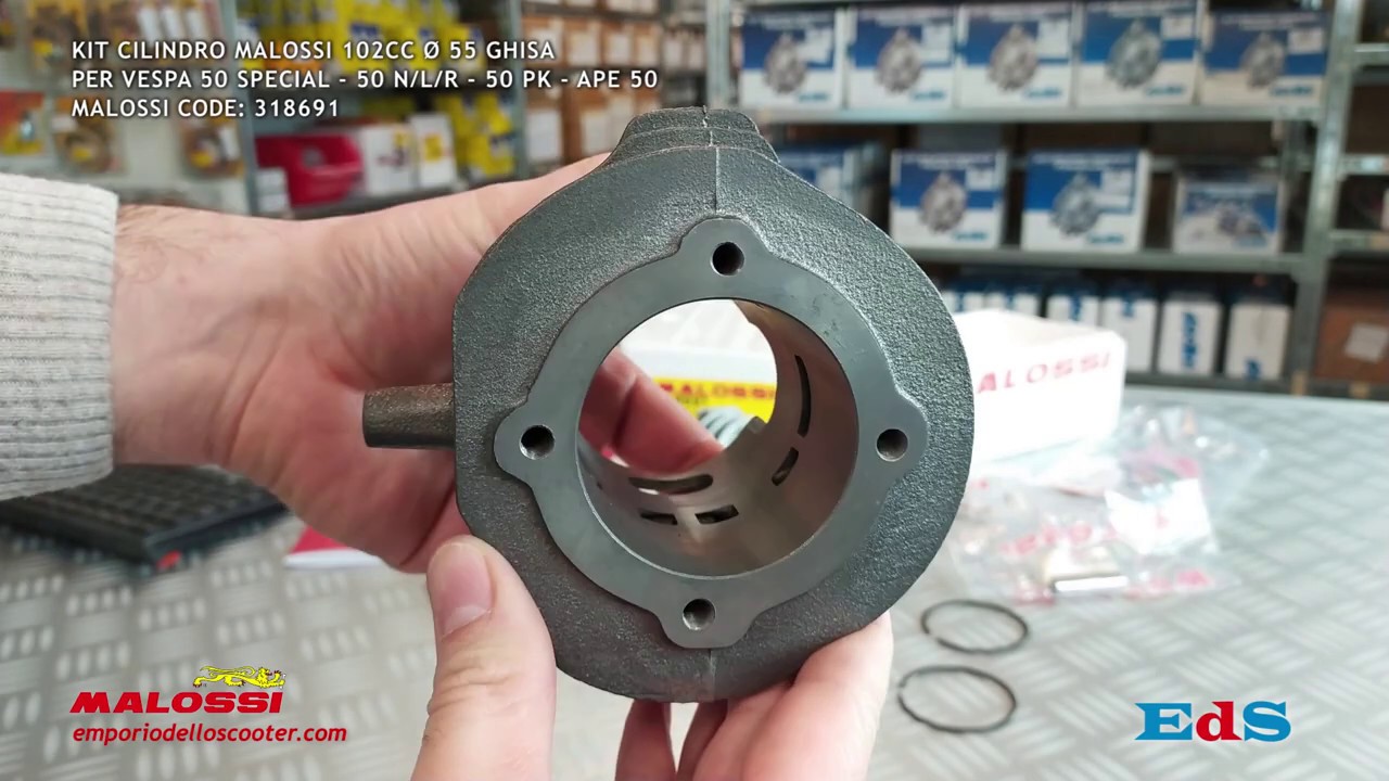 MALOSSI Unboxing | Kit cilindro / gruppo termico 102cc Vespa 50 - Ape 50 - 318691